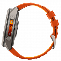 Умные часы Garmin Fenix 9 Pro 47mm AMOLED Sapphire Titanium with Autumn Orange/Spark Orange Silicone Band (010-04336-57)