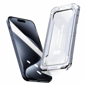 Защитное стекло совместимое с iPhone 16 Plus с аплликатором