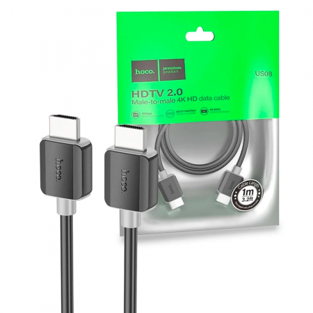 Кабель HDMI Hoco US08 1,0м/ 18Гбит/с 4К черный