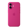 Накладка Silicone Case с MagSafe совместимая с iPhone 16 розовая LB