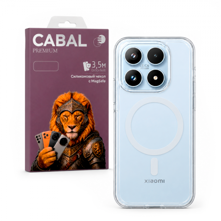 Противоударная накладка Cabal Premium Clear Case c MagSafe для Xiaomi 17 5G прозрачная