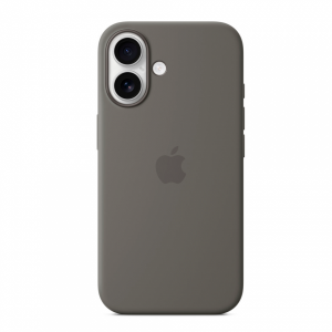 Накладка Silicone Case с MagSafe совместимая с iPhone 16 серая LB