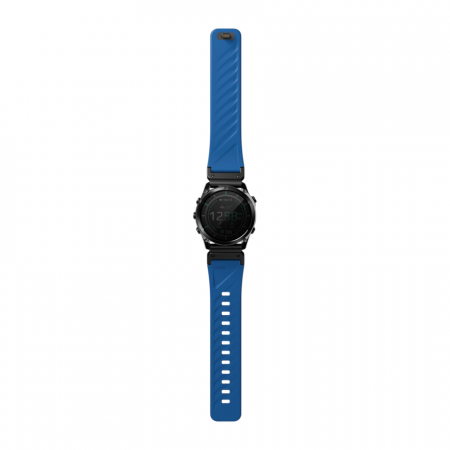 Силиконовый ремешок UNIQ Fluo для Garmin 22 mm (Ocean Blue) голубой - фото 6