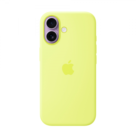 Накладка Silicone Case с MagSafe совместимая с iPhone 17 неоново-желтая LB - фото 2