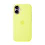Накладка Silicone Case с MagSafe совместимая с iPhone 17 неоново-желтая LB