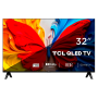 Телевизор TCL 32" 32S4K черный Direct LED, QLED, HD, Wi-Fi, 60 Гц, Google TV EAC (Гарантия TCL)