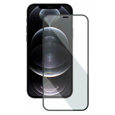 Защитное стекло для iPhone 12/12 Pro полноэкранное черное в техпаке