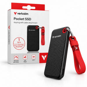Внешний жёсткий диск Etrbatim Pocket SSD 1Tb 1000/MB/s черный