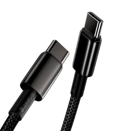 Кабель Baseus Type-C/Type-C 100W 1м черный - фото 2