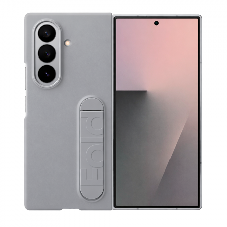 Силиконовая накладка Silicon Case + пленка совместимая с Samsung Z Fold7 серая (оригинал)