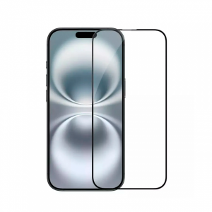 Защитное стекло HDvision a13 совместимое с iPhone 16/15 полноэкранное черное