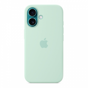Накладка Silicone Case с MagSafe совместимая с iPhone 16 мятная SZ
