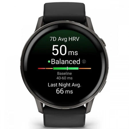 Умные часы Garmin Venu 4 45 мм грифельный с силиконовым ремешком цвета черный (010-03014-40) - фото 3