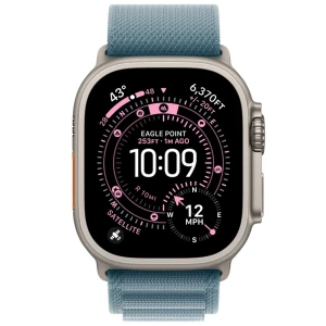 Apple Watch Ultra 3 (2025) GPS + Cellular, 49 мм, корпус из бежевого титана, ремешок Alpine (M) цвета blue (голубой) MEWM4