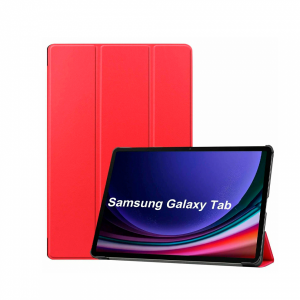 Чехол-книжка для Samsung Galaxy Tab S10+/S9+  на пластиковом основании красный 12.4"