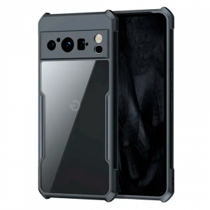 Противоударная накладка Xundd для Google Pixel 8 Pro прозрачная с черными бортами