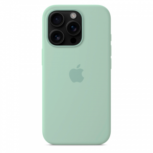 Накладка Silicone Case с MagSafe совместимая с iPhone 16 Pro Max мятная LB