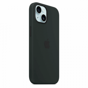 Силиконовая накладка Silicone Case с MagSafe для iPhone 14 Plus черная UAE