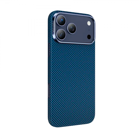 Кевларовая накладка  KEEPHONE KEVLAR NORRA с MagSafe совместимая с iPhone 17 Pro синий - фото 2