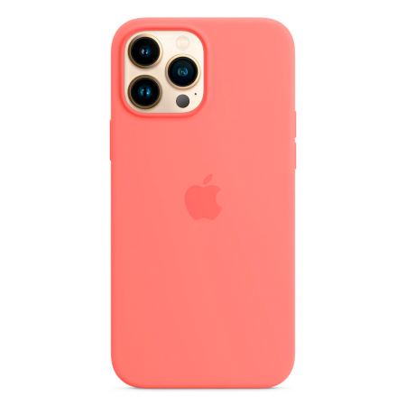 Накладка Silicone Case с MagSafe совместимая с iPhone 16 Pro Max коралловая LB