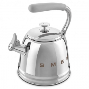 Чайник SMEG WKF01SS, 2,3 л, со свистком, цвет нержавеющая сталь