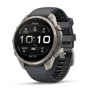 Умные Часы Garmin Fenix 9 Pro 47 mm AMOLED Sapphire Titanium with Graphite/black (серый/черный) (010-04336-26)