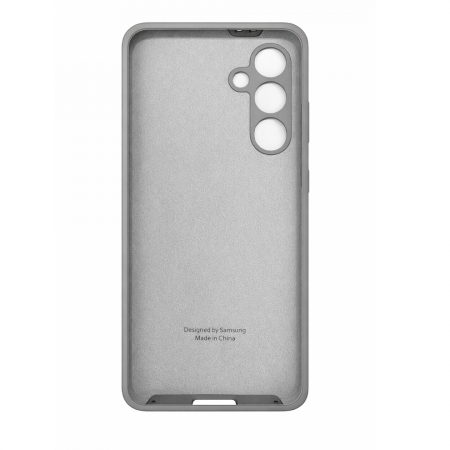 Накладка Silicone Case совместимая с Samsung S24 FE серая (SC) - фото 2