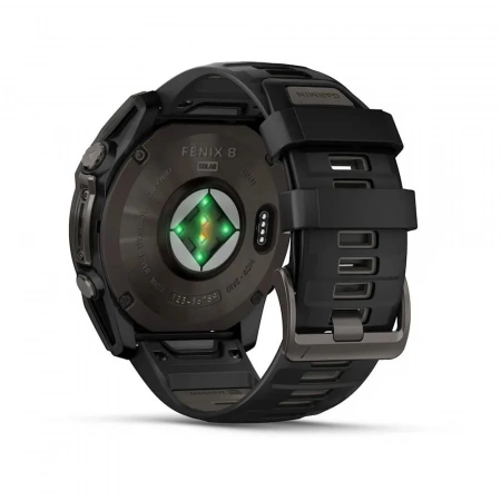 Умные часы Garmin Fenix 8 51mm Solar Sapphire DLC Carbon Grey titanium with black peddle gray (сапфирово-титановый с серым ремешком) (010-02907-10) - фото 5