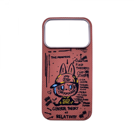 Кевларовая накладка Tactile Woven  Case совместимая с iPhone 17 Pro Doodle Desert (коричневая Labubu)