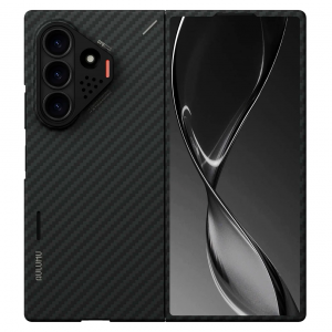Кевларовая накладка Aulumu Aramid Fiber Case совместимая с Samsung Z Fold8 Ultra черная