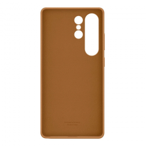 Накладка из эко кожи Kindsuit Case с MagSafe совместимая с Samsung Galaxy S26 Ultra бежевая (LB)