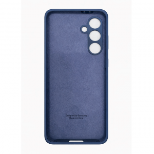 Накладка Silicone Case совместимая с Samsung S24 FE синяя (SC)