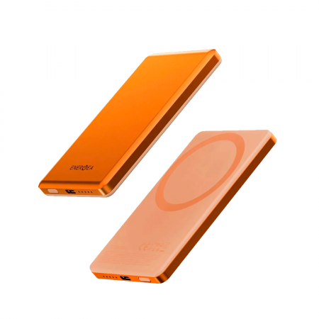 Внешний аккумулятор ENERGEA с MagSafe 5000 mAh 15W (CCC) оранжевый - фото 2