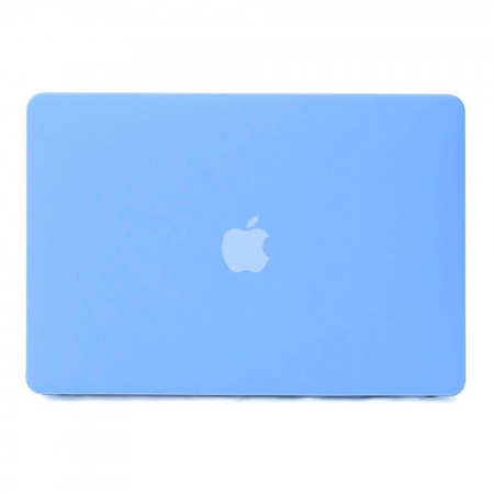 Пластиковый чехол Gurdini совместимый с Macbook Air 13.3 (2021) матовый голубой