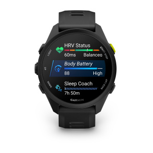 Умные часы  Garmin Forerunner 70 43mm Amoled черный с черным силиконовым ремешком (010-04307-10) Тайвань