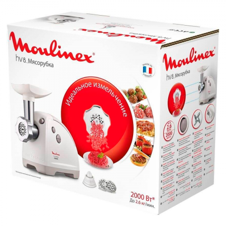 Мясорубка Moulinex HV8 ME620132 белая EAC - фото 3