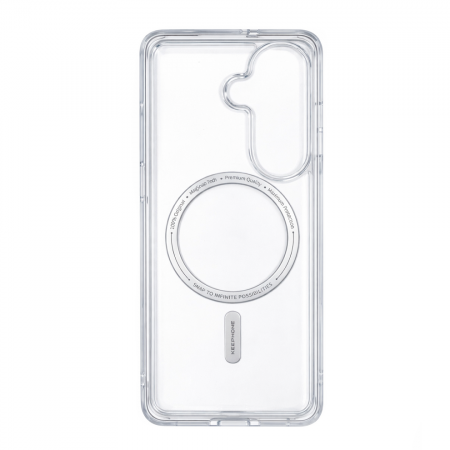Пластиковая накладка Keephone Hybrid Non-Yellowing с MagSafe совместимая с Samsung S 26 прозрачная - фото 2