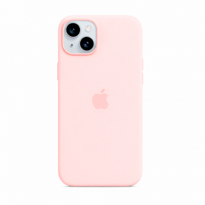 Накладка Silicone Case с MagSafe совместимая с iPhone 15 Plus розовая SZ