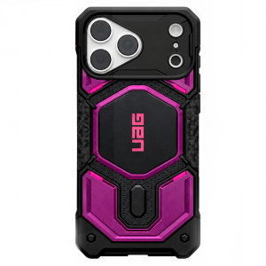 Противоударная накладка UAG MONARCH PRO с Magsafe с защитой на модуль камеры совместимая с iPhone 18 Pro/17 Pro черно-фиолетовая