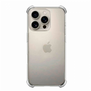 Силиконовая накладка Partner совместимая с iPhone 16 Pro Max с усиленными углами прозрачная