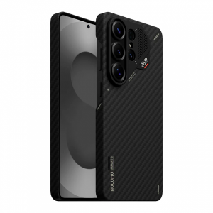 Кевларовая накладка Aulumu Aramid Fiber Case совместимая с Samsung S26 Ultra черная