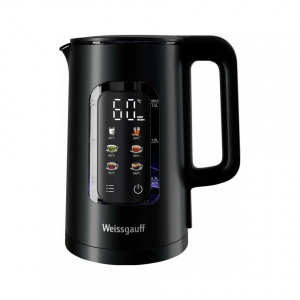 Чайник электрический Weissgauff WK 1500 Db Touch BodyCool черный EAC