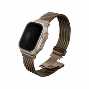 Ремешок UNIQ Dante Pro совместимый с Apple Watch (44/45/46/49 mm) миланская петля натуральный титан