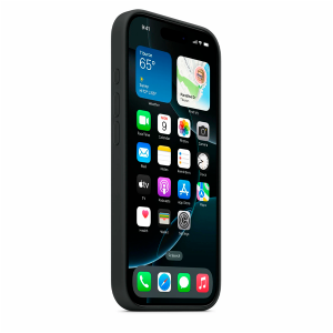 Накладка Silicone Case с MagSafe совместимая с iPhone 16 Pro Max черная LB