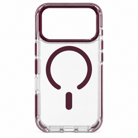Противоударная накладка Keephone Shocstar с Magsafe совместимая с 18 Pro/17 Pro бургунди - фото 2