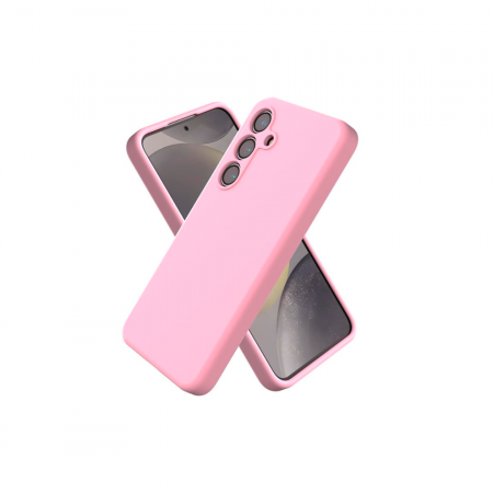 Накладка Silicone Case совместимая с Samsung S25/S24 (SC) светло-розовая