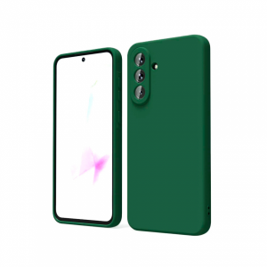 Накладка Silicone Case совместимая с Samsung A36/А37/А56 (SC) темно-зеленая