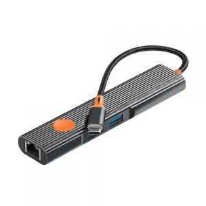 USB-концентратор WIWU Travel 5 in1 USB-C Hub (Wi-HB005) Grey (серый)