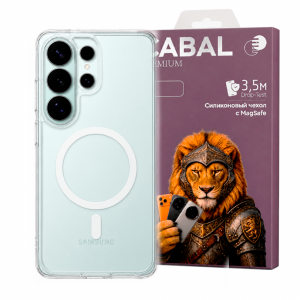 Противоударная накладка Cabal Premium Clear Case c MagSafe для Samsung Galaxy S26 Ultra прозрачная