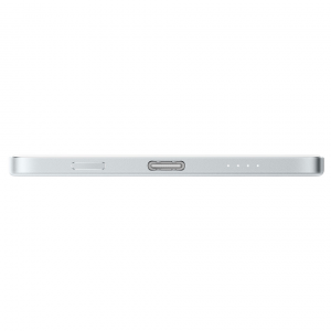 Внешний аккумулятор Ксиаоми ультро-тонкий с MagSafe Power Bank 5000 mAh 15W серебро